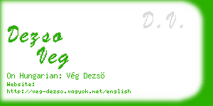 dezso veg business card